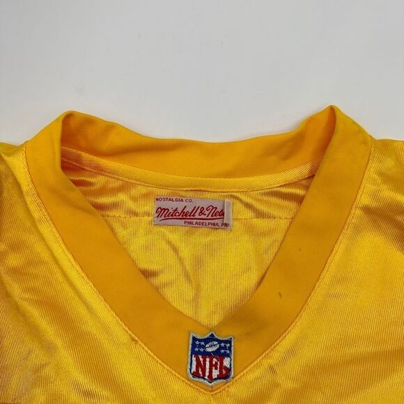 Tampa Bay Bucs John Lynch #47 Stitch Mitchell Ness Yellow Throwback Jersey XL/52 - Picture 14 of 16